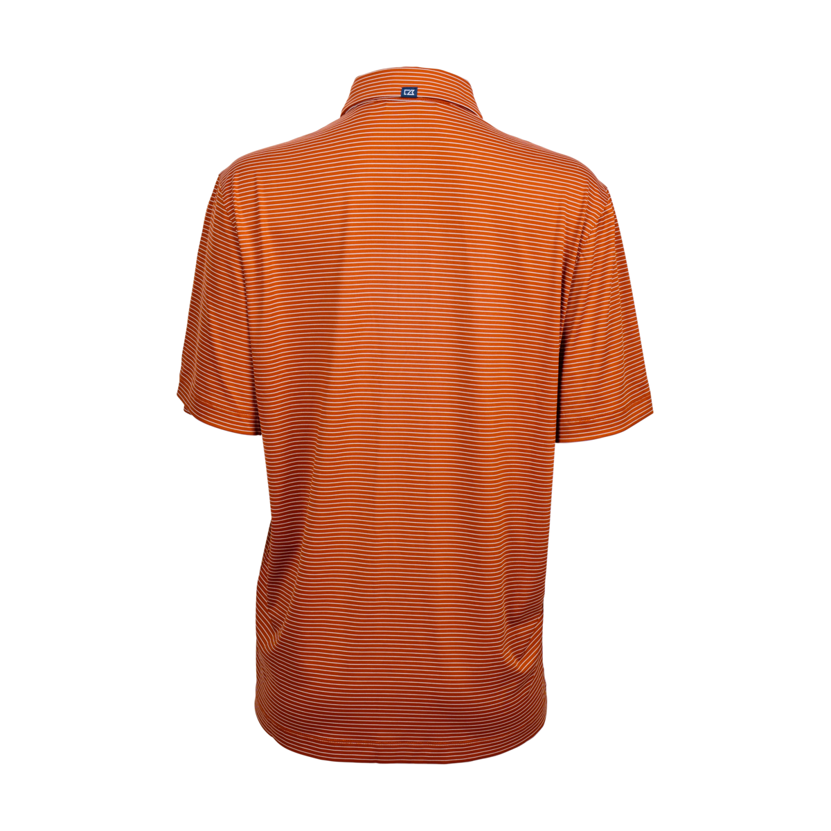 Cutter & Buck Orange Striped Polo back view showing stripe pattern and polo design