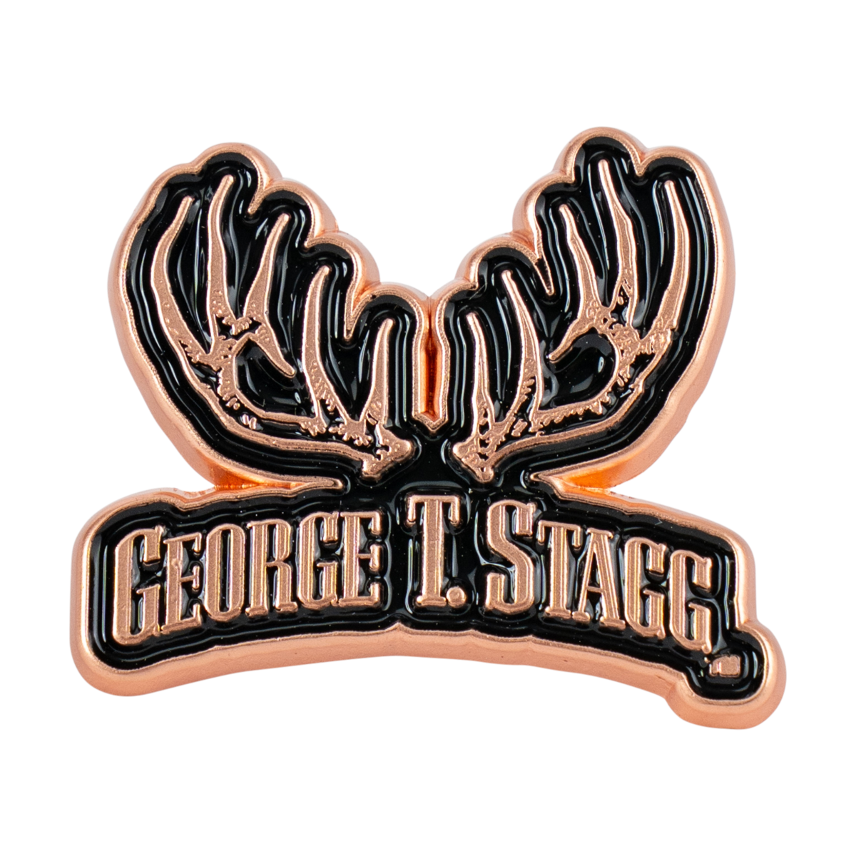 Stagg Lapel Pin close-up of enamel detail and Stagg logo pin backing