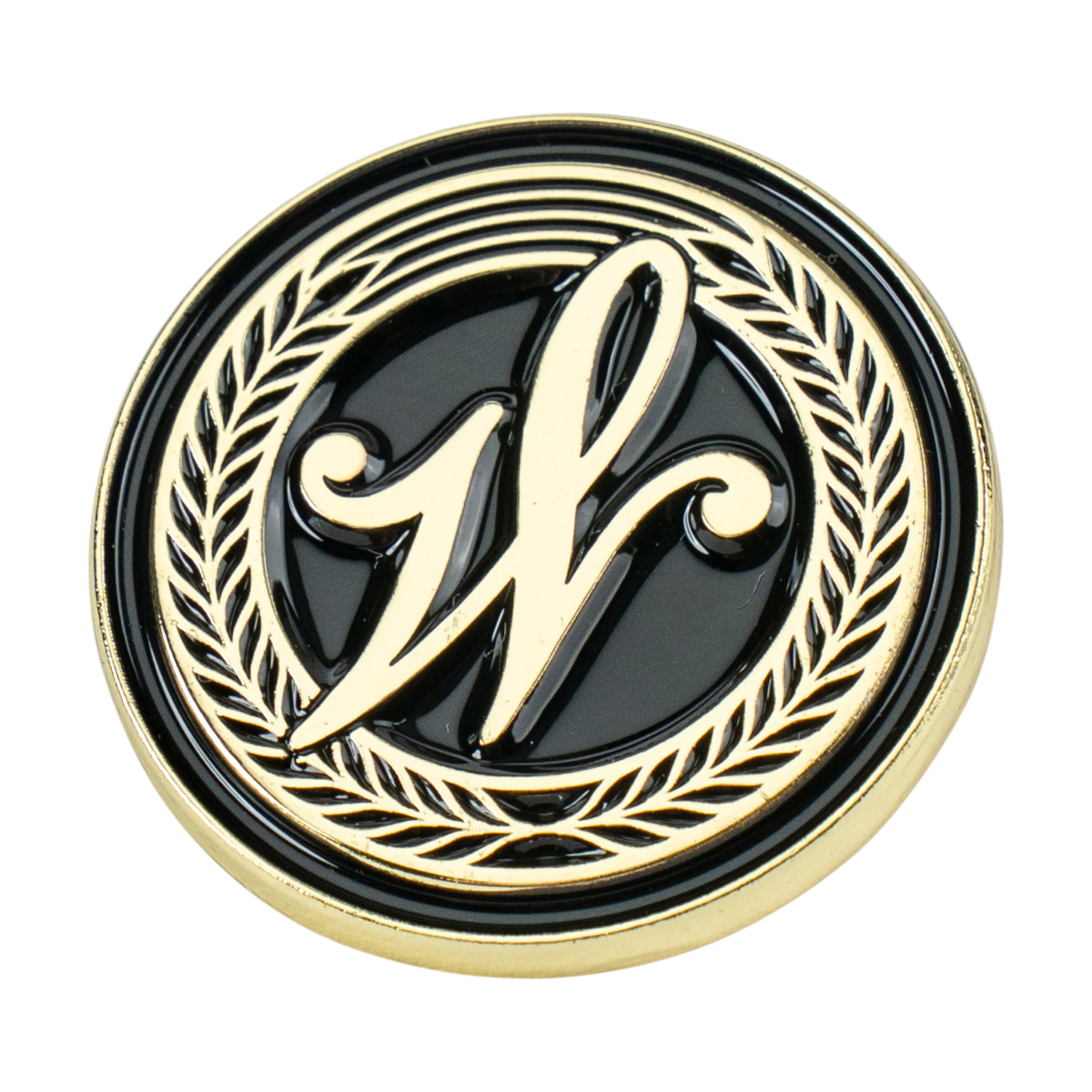Weller Logo Lapel Pin close-up of enamel color detail and pin backing