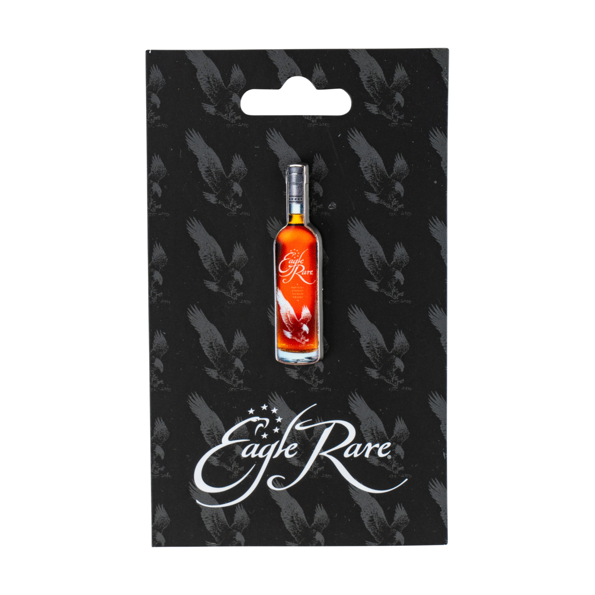 Eagle Rare Bottle Lapel Pin – collectible enamel pin shaped like an Eagle Rare bourbon bottle