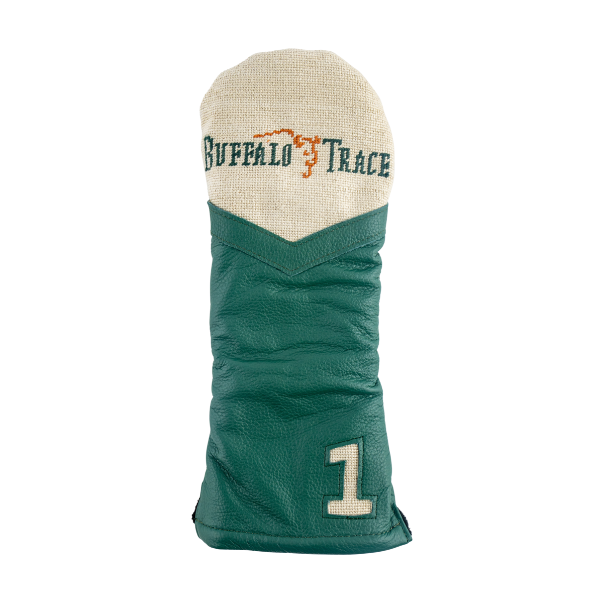 Buffalo Trace X Smathers & Branson Golf Head Covers – needlepoint golf head covers with Buffalo Trace design
