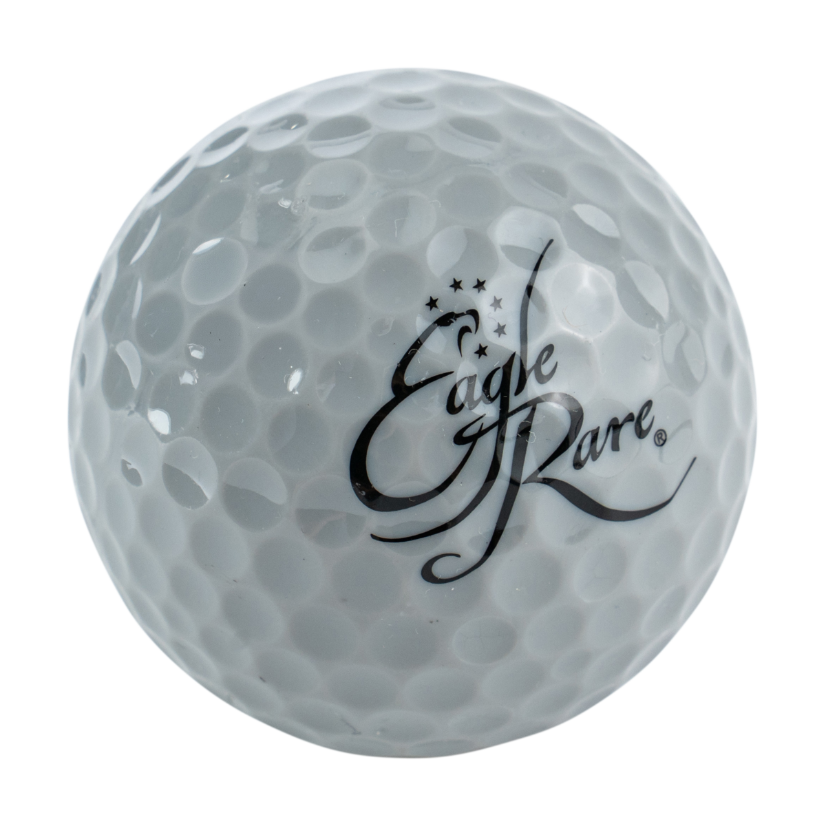 Eagle Rare Grey Golf Ball close-up showing Eagle Rare logo printed on grey premium golf ball