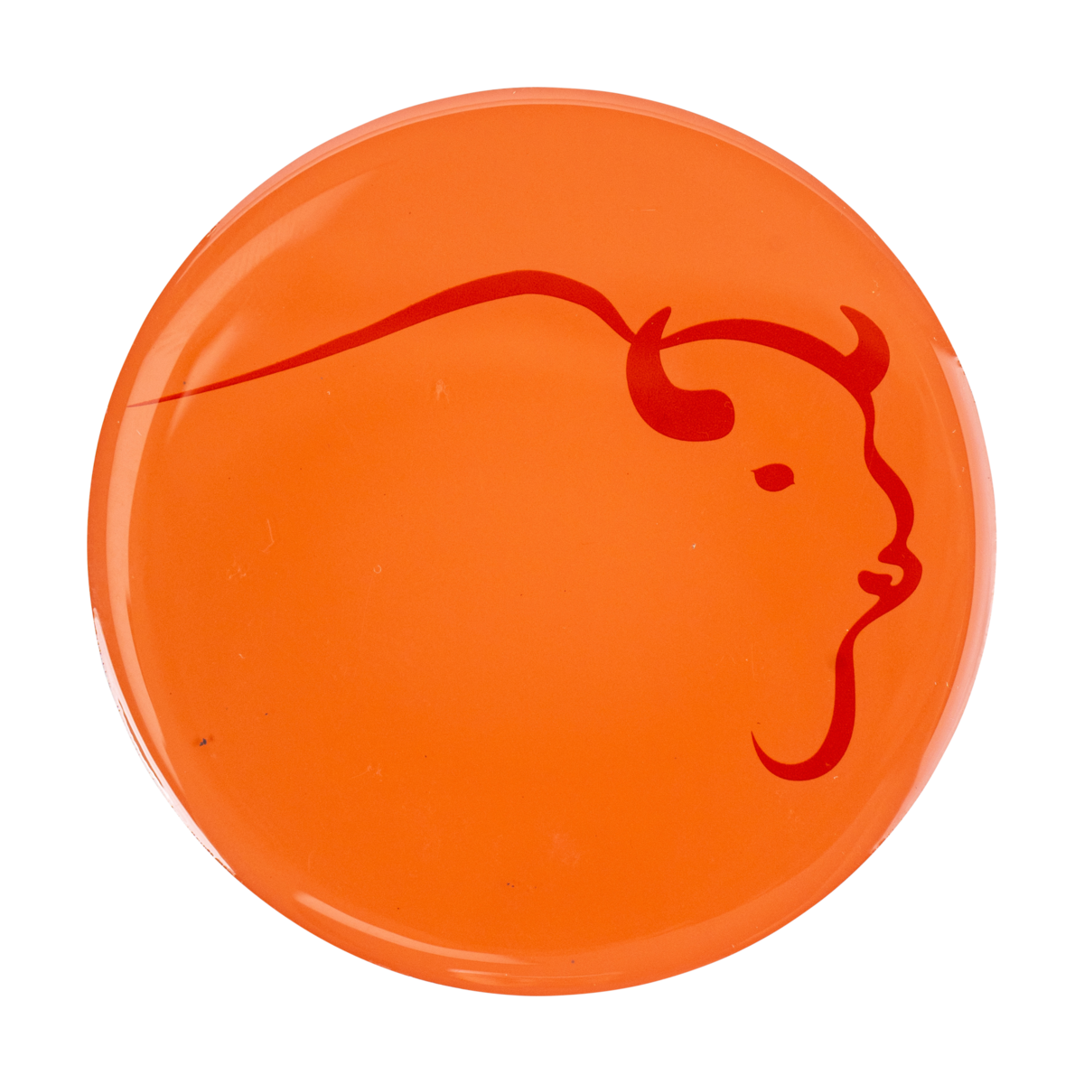 Buffalo Trace Swoosh Orange Magnet – collectible orange refrigerator magnet with Buffalo Trace swoosh logo