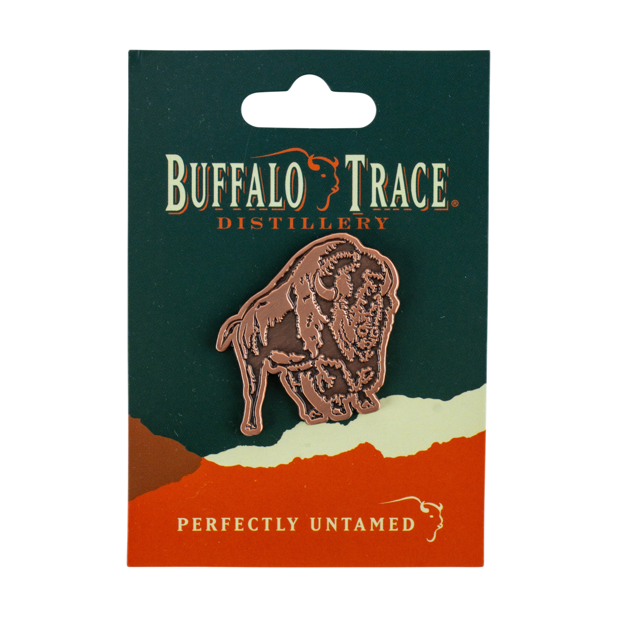 Buffalo Trace Standing Buffalo Lapel Pin – collectible enamel pin featuring the Buffalo Trace standing buffalo