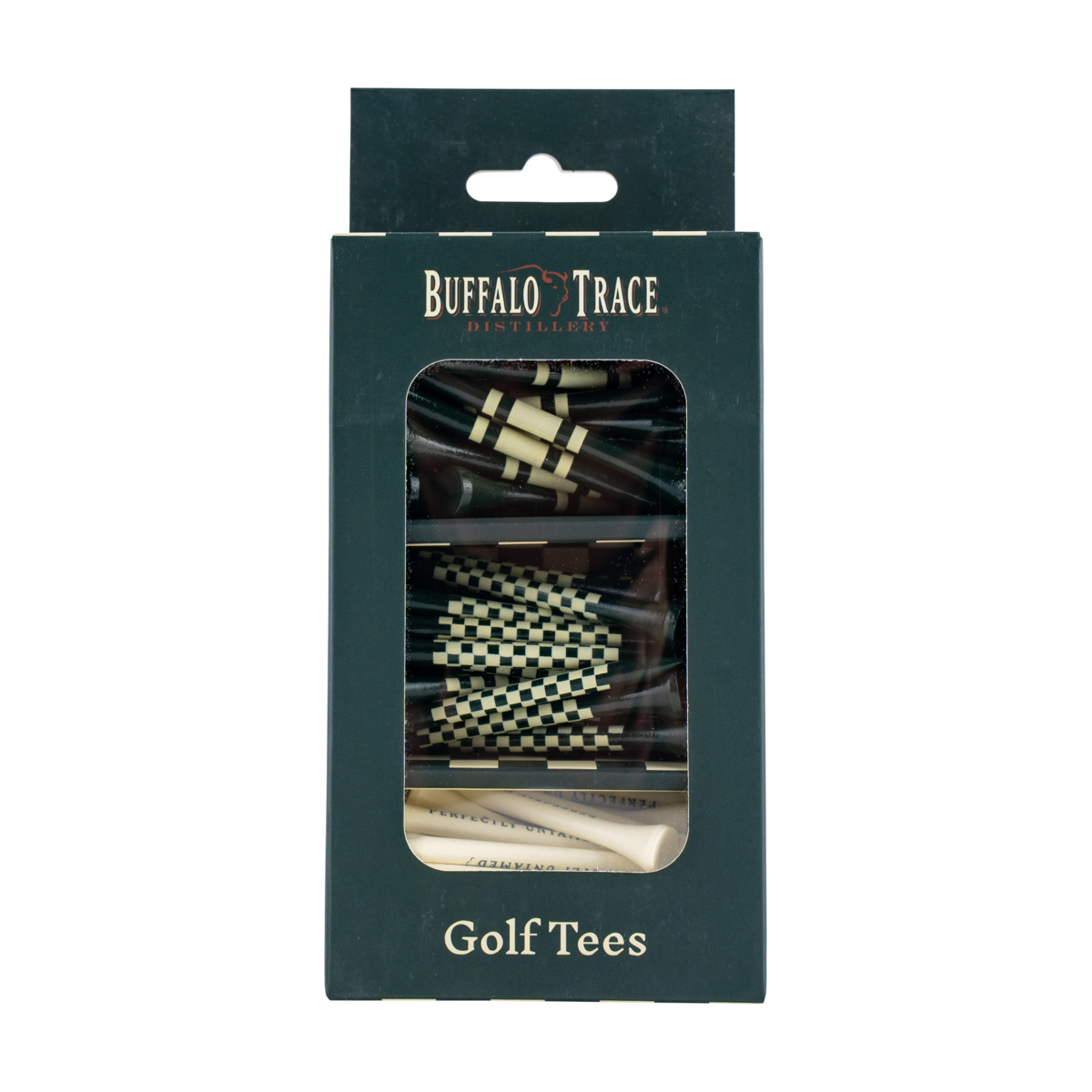 Buffalo Trace Assorted Box of Golf Tees – colorful box of branded golf tees for Buffalo Trace fans