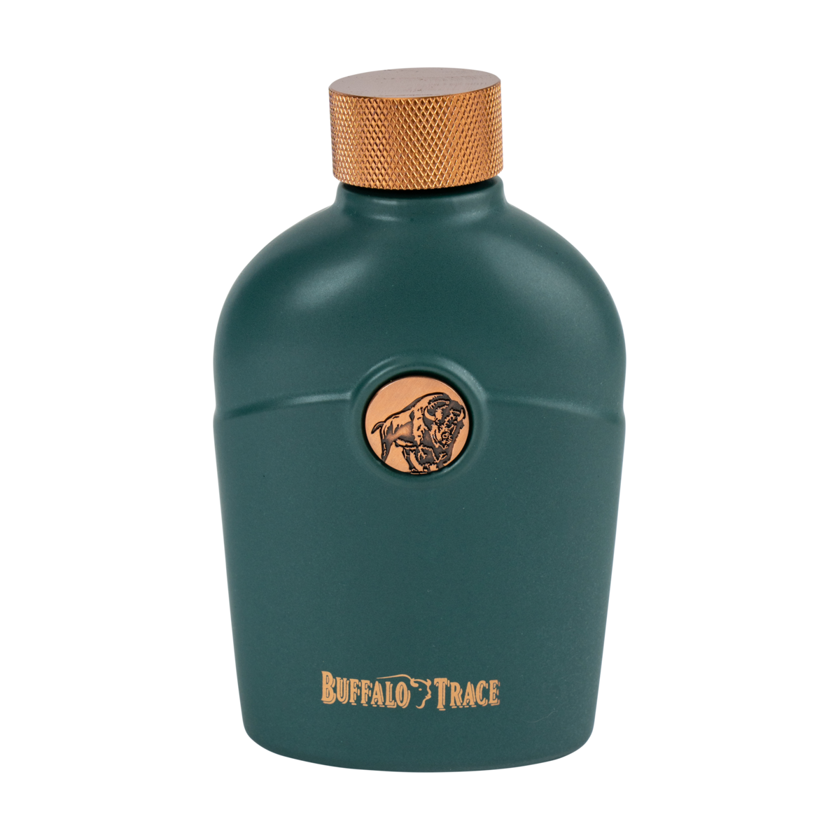 Buffalo Trace Green Flask side view showing swoosh logo and green powder coat finish