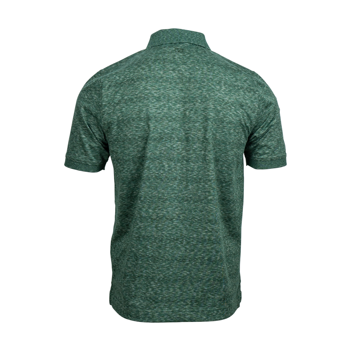 Buffalo Trace Green Cutter & Buck Golf Polo back view showing polo design and fit