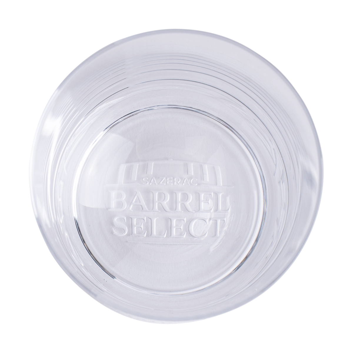 SBS Buffalo Trace Crystal Rocks Glass side profile showing elegant stemless design