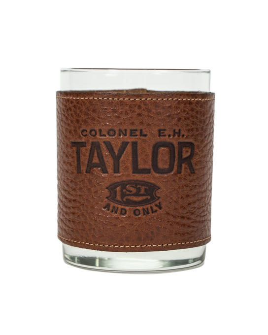 EH Taylor Leather Rocks Glass