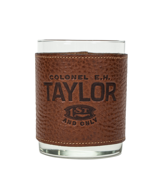 EH Taylor Leather Rocks Glass