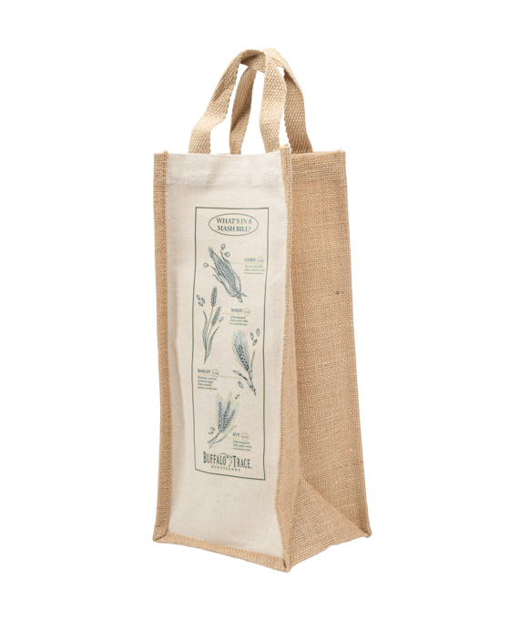 Buffalo Trace Four Grain Jute Bottle Bag