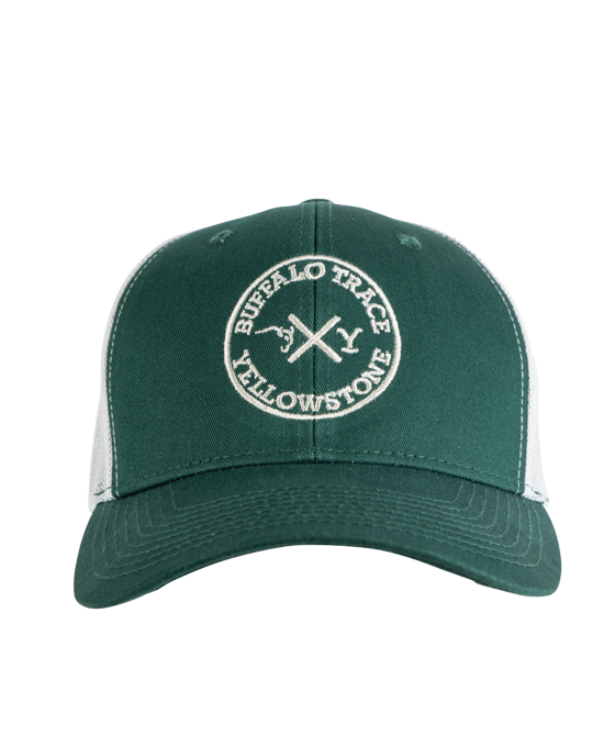 Buffalo Trace Yellowstone Trucker Hat - Green/White
