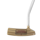 Weller x Bettinardi Gold Flame Queen B 6 Left-Handed Putter close-up of gold flame engraving on putter face