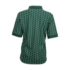 Buffalo Trace Allover Swoosh Polo back view showing allover swoosh pattern design
