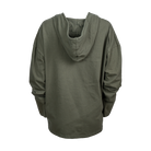 Buffalo Trace Women's Swoosh Hoodie back view showing hoodie silhouette and logo placement