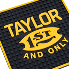 E.H. Taylor Bar Mat Coaster back view showing non-slip rubber base and E.H. Taylor branding