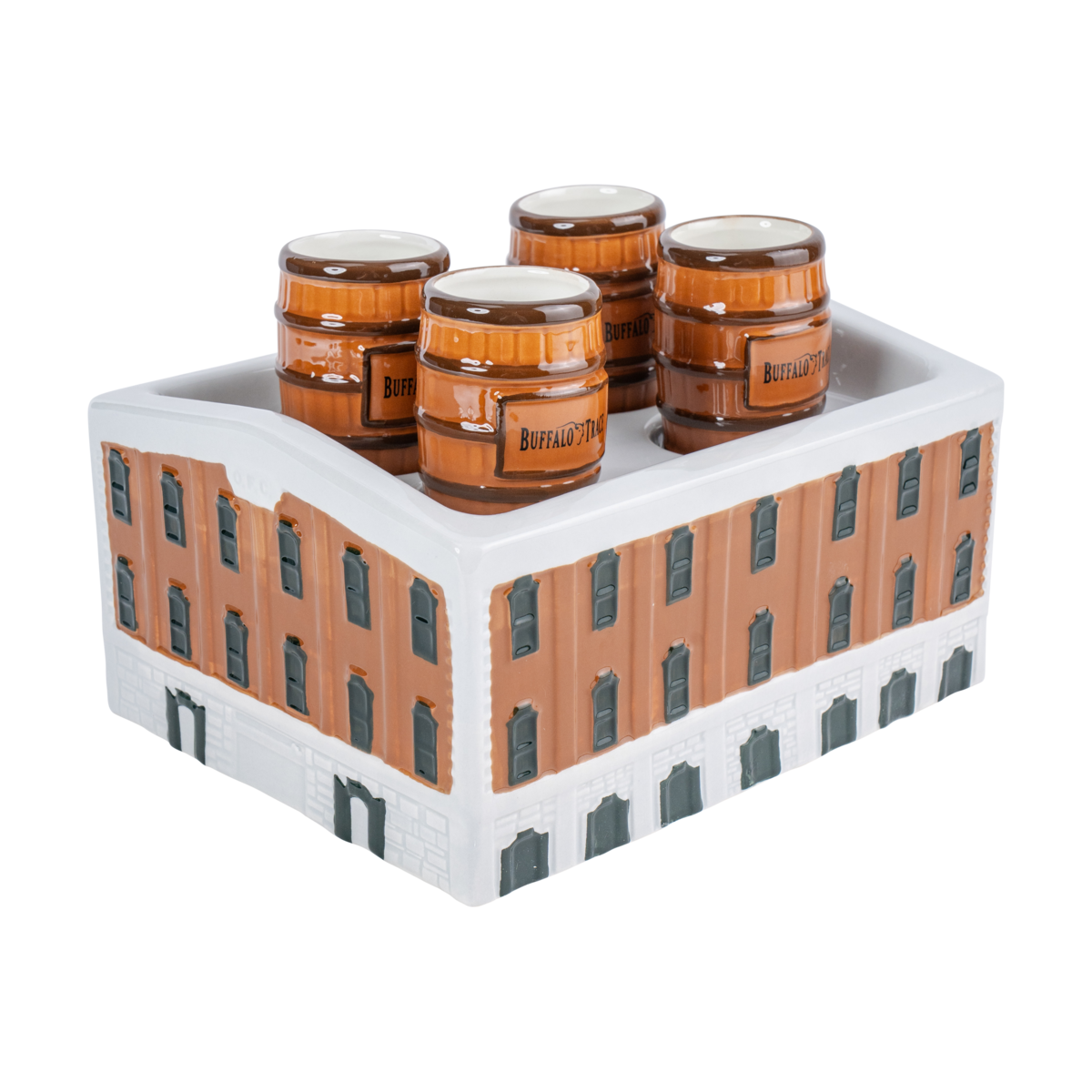 Warehouse C Ceramic Shot Glass Set side view showing ceramic craftsmanship and detail