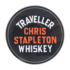Traveller Whiskey Circle Magnet – round collectible fridge magnet with Traveller Whiskey branding
