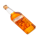 Traveller Whiskey Bottle Magnet back view showing magnet construction and Traveller Whiskey logo
