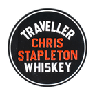 Traveller Whiskey Circle Lapel Pin – round collectible enamel lapel pin with Traveller Whiskey logo