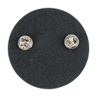 Traveller Whiskey Circle Lapel Pin back view showing pin clasp and enamel finish detail