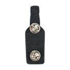 Traveller Whiskey Bottle Lapel Pin close-up of enamel bottle shape and Traveller label detail