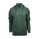 Buffalo Trace Green Half-Zip Hoodie – premium green performance half-zip with embroidered Buffalo Trace logo