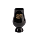 SBS Black Glencairn Glass – black crystal whiskey nosing glass with Single Barrel Select branding