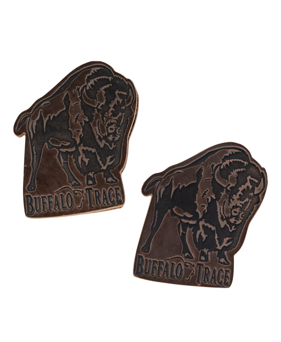 Buffalo Trace Leather Coaster Set of 4 - Thumbnail 2