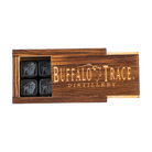 Buffalo Trace Whiskey Stone Box Set with glass – perfect bourbon gift set for whiskey enthusiasts