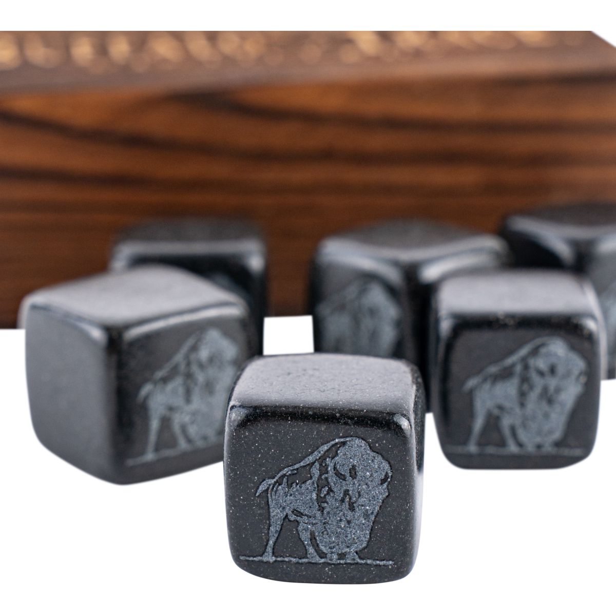 Buffalo Trace Whiskey Stone Box Set packaging – premium gift set for bourbon fans and collectors