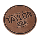 E.H. Taylor Leather Coaster – premium leather barware coaster with embossed E.H. Taylor logo