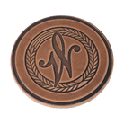 Weller Leather Coaster – premium leather barware coaster with embossed Weller bourbon logo