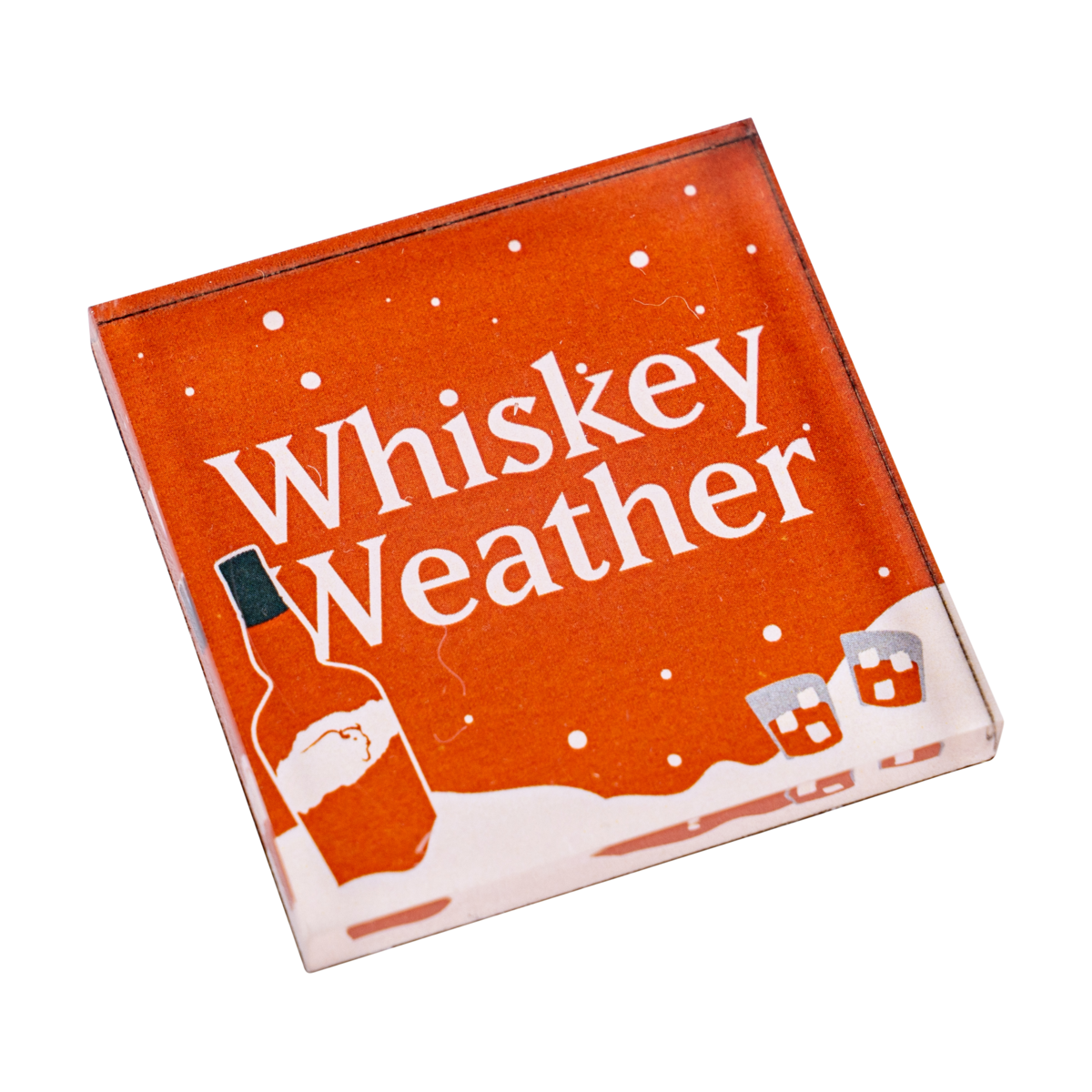 Buffalo Trace Holiday Magnet Set detail showing individual holiday-themed magnets