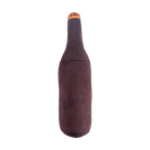 Buffalo Trace Root Beer Bottle Dog Toy side view showing plush construction and logo label