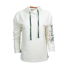 Buffalo Trace Women's Cream Waffle Hoodie – textured waffle-knit cream hoodie with Buffalo Trace logo