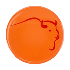 Buffalo Trace Swoosh Orange Magnet – collectible orange refrigerator magnet with Buffalo Trace swoosh logo