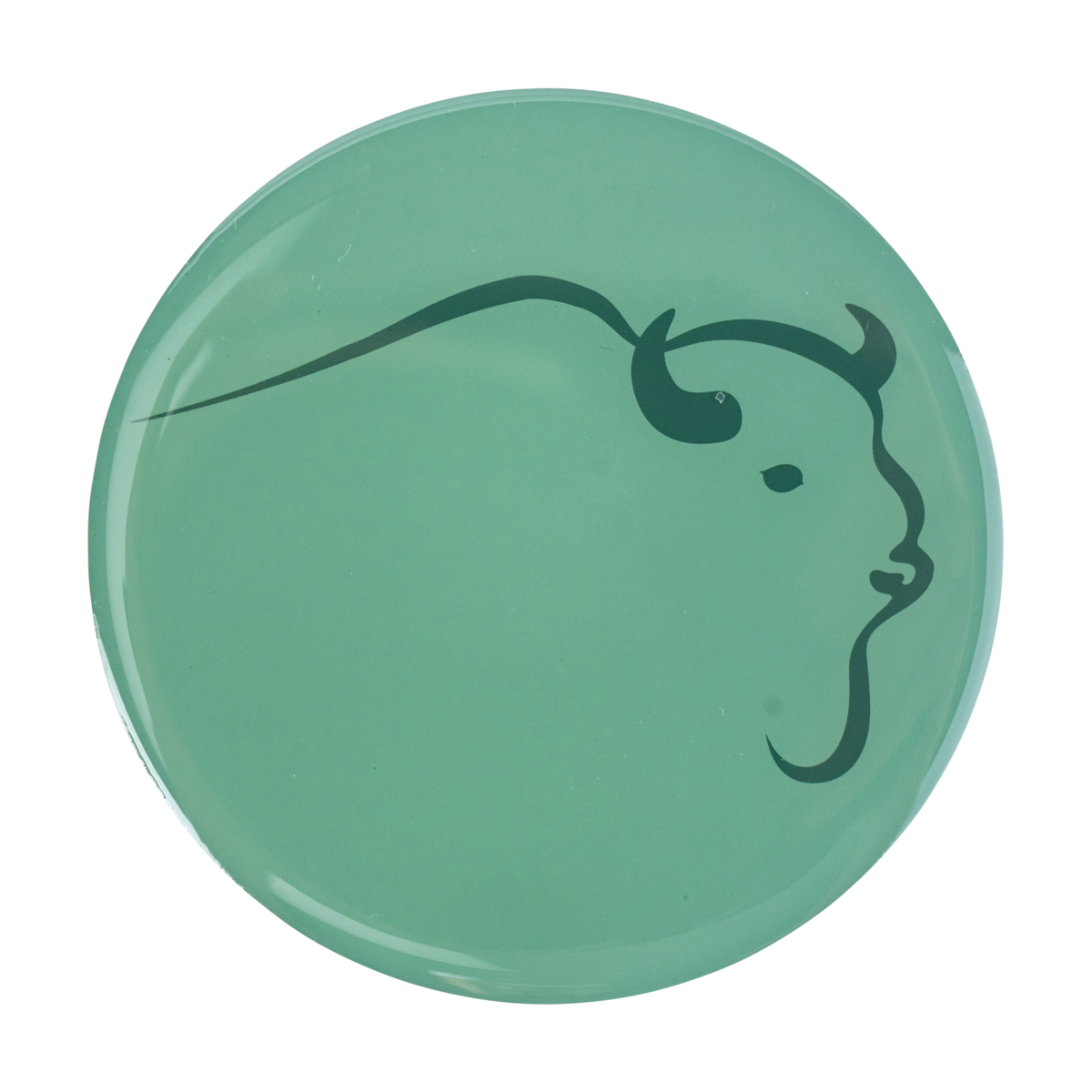 Buffalo Trace Swoosh Green Magnet – collectible green refrigerator magnet with Buffalo Trace swoosh logo