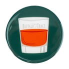 Buffalo Trace Distillery Glass Round Magnet – round collectible fridge magnet with distillery glass design