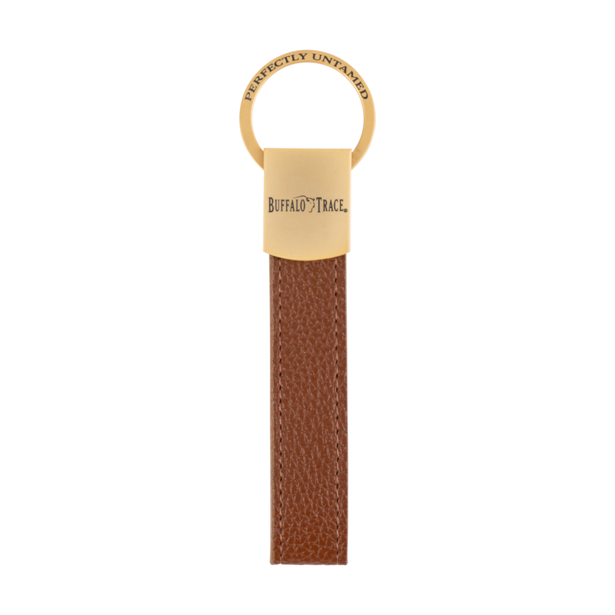 Buffalo Trace Strap Keychain – woven strap keychain with Buffalo Trace Distillery logo tag