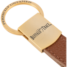 Buffalo Trace Strap Keychain close-up of embossed Buffalo Trace logo on metal tag