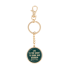 Buffalo Trace No Bad Bourbon Keychain – metal keychain with No Bad Bourbon Buffalo Trace slogan