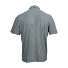 Buffalo Trace Cutter & Buck Striped Polo back view showing polo design and Cutter & Buck craftsmanship