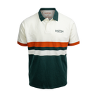 Buffalo Trace Engineered Striped Polo – premium striped performance polo with Buffalo Trace logo