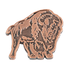Buffalo Trace Standing Buffalo Lapel Pin close-up of enamel detail and pin backing