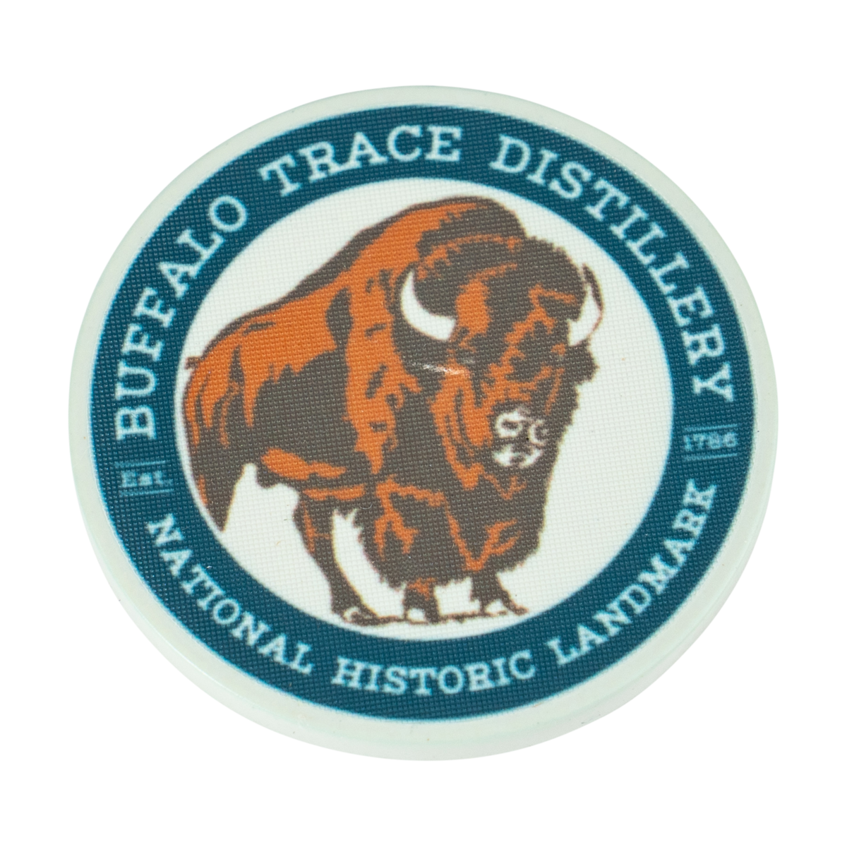 Buffalo Trace Poker Chip Set of 6 in hand – collectible ceramic chips for bourbon fans