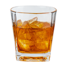 Buffalo Trace Square Rocks Glass angled view highlighting etched logo and square profile
