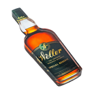 Weller Bottle Magnet back view showing magnet detail and Weller bourbon branding