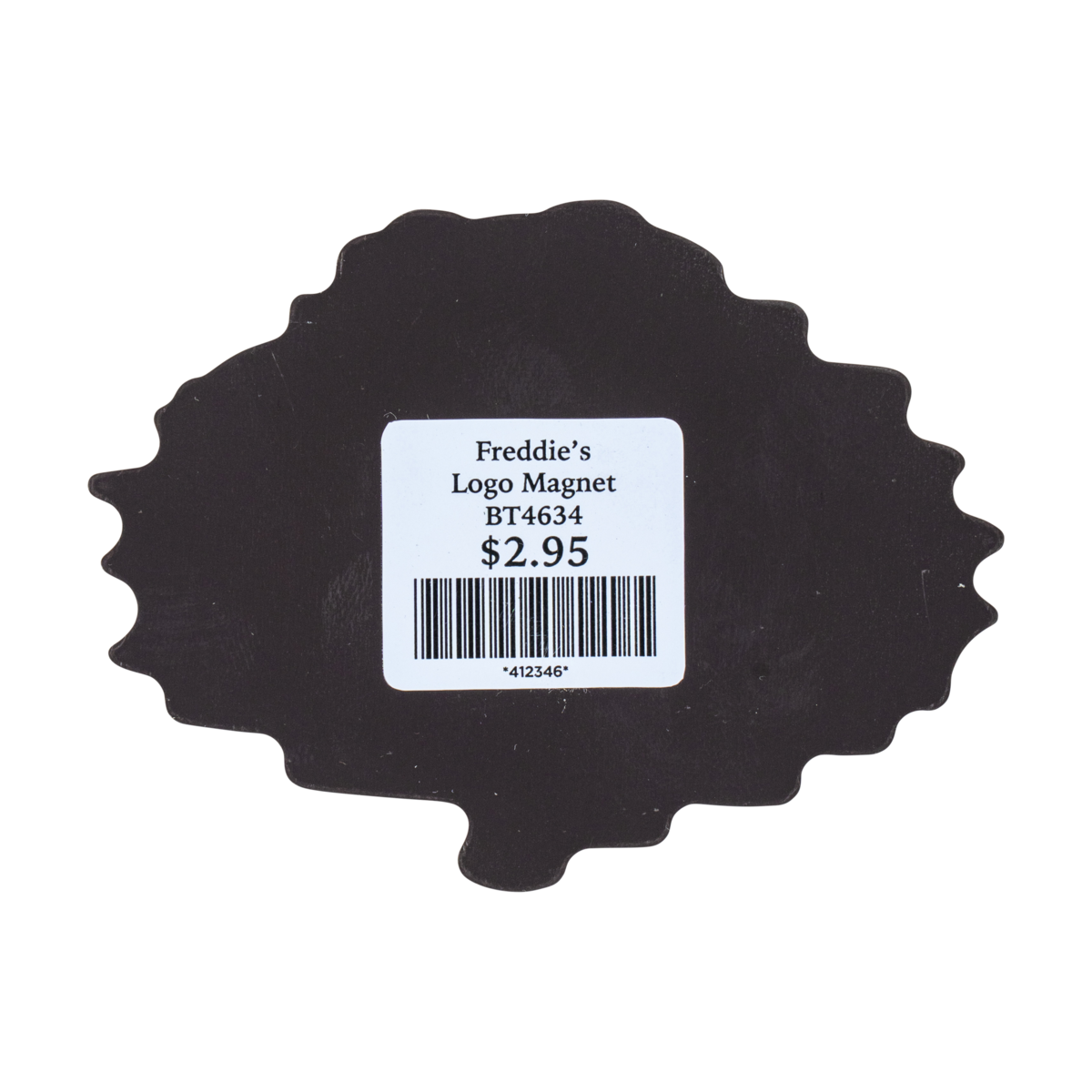 Freddie's Flexible Magnet side view showing flexible material and distillery artwork
