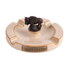 Buffalo Trace Ash Tray angled view showing deep cigar rests and logo detail on ceramic
